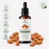 A 30 ml amber glass bottle of almond oil