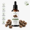 A 30 ml amber glass bottle of castor oil