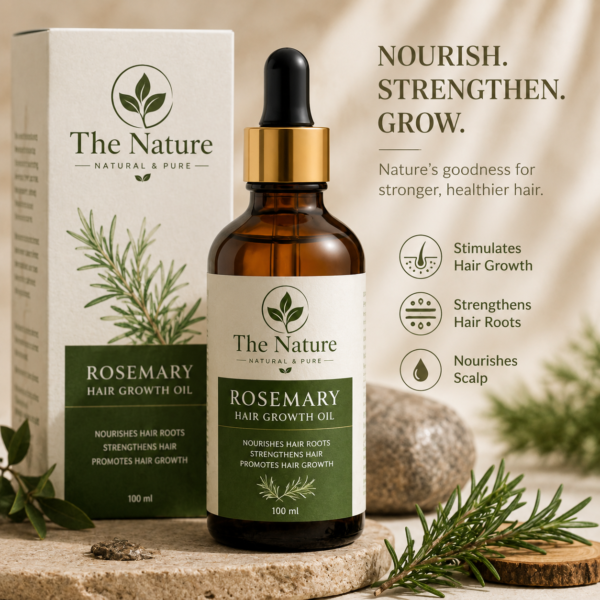 Rosemary Oil for Hair Growth — Clinically Proven Natural Formula for Faster, Thicker & Healthier Hair | 100% Pure & Organic