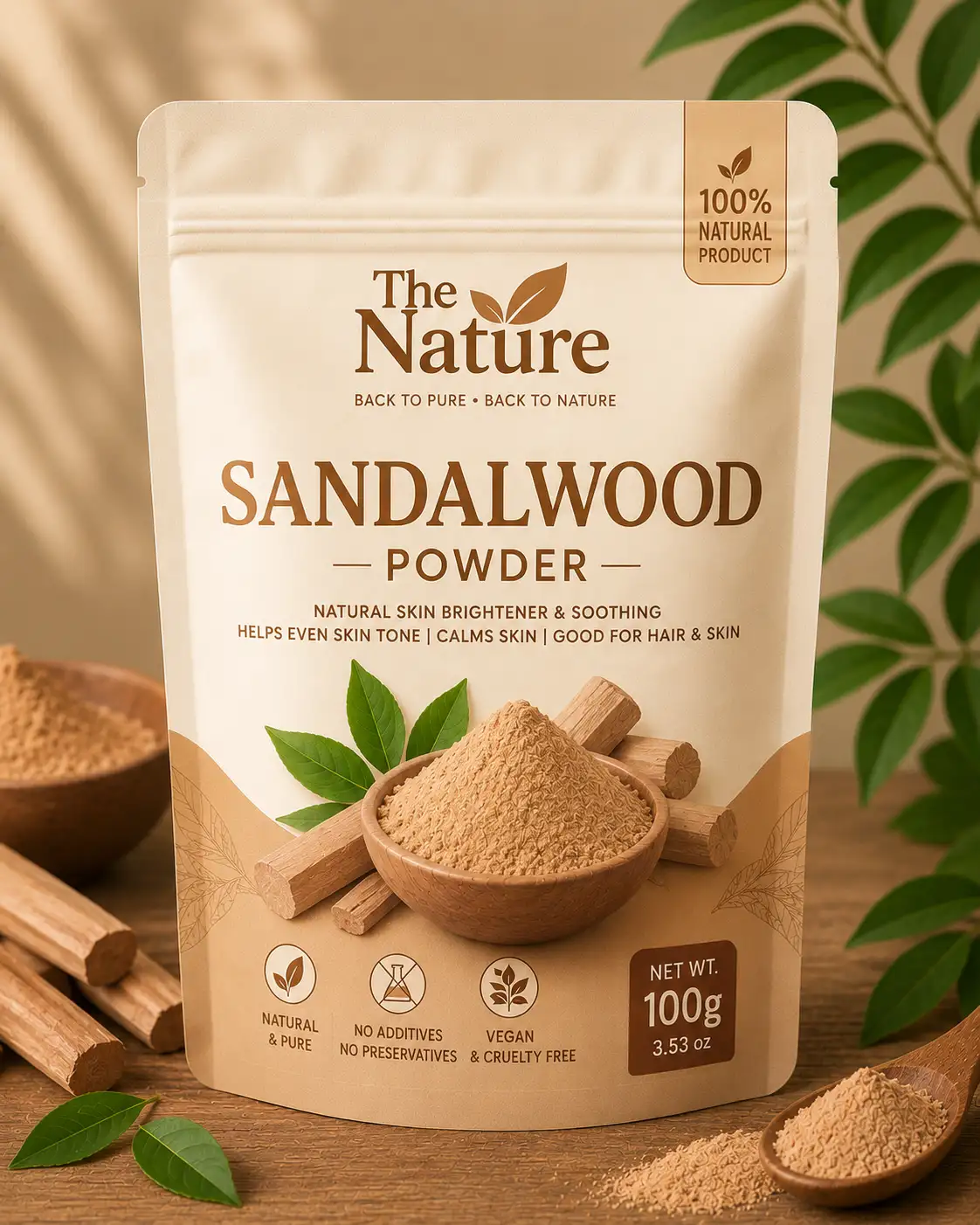 Sandalwood (Chandan) Powder for Glowing Skin & Face Mask