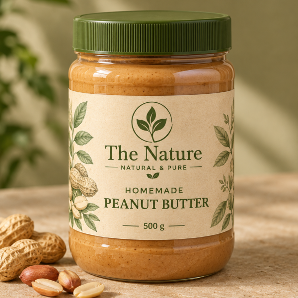 High quality image of a homemade paenut butter jar